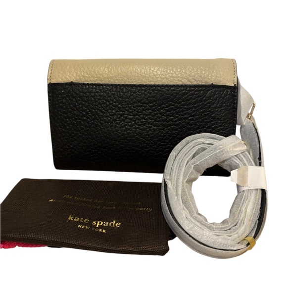 New Kate Spade Saundra Southport Ave. Beige & Black Crossbody Bag - Picture 2 of 6